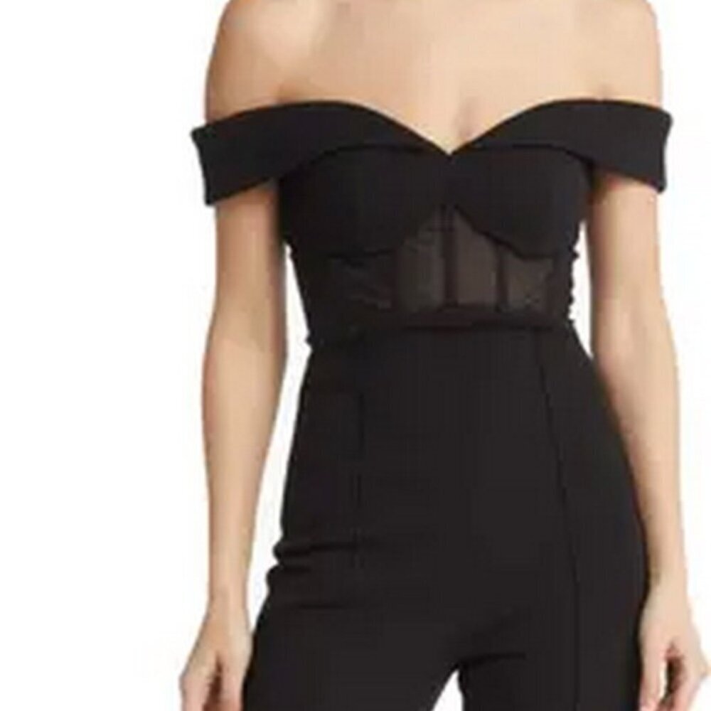 Misha Black Colby Bustier Bodice Jumpsuit